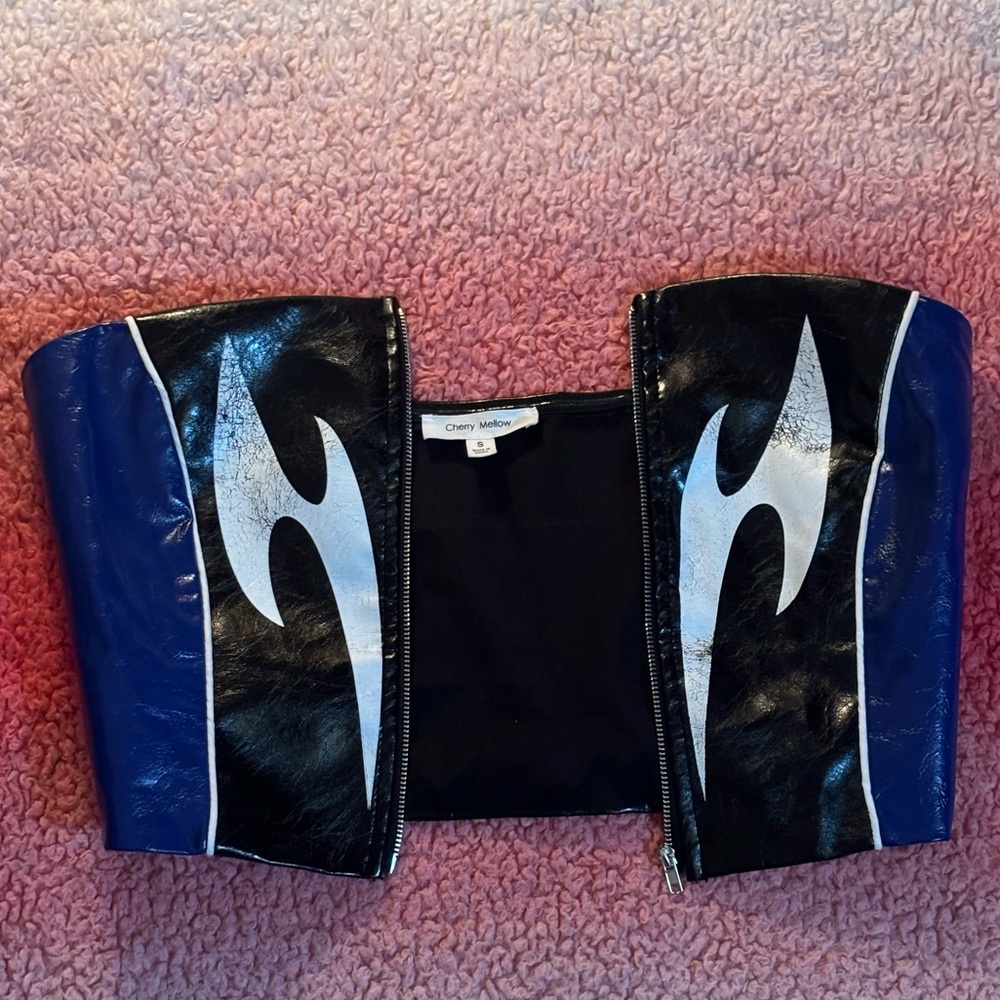 faux leather crop top